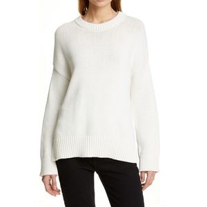 Jenni Kayne Boyfriend Crewneck Sweater White XS